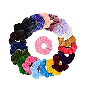 Chloven 20 Pack Velvet Hair Scrunchies Elastics Bobbles Hair Bands Scrunchy Hair Ties Ropes Scrunchie for Women Girls Hair Accessories