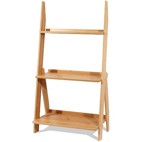 Maydear 3-Tier Bamboo Ladder Shelf Cover