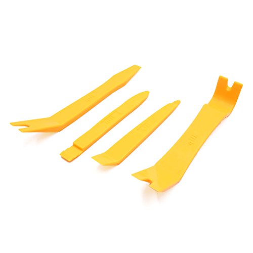 Pry outil démonter kits Sourcingmap® jaune 4 en 1 pour enlever les clips de porte sans rayer