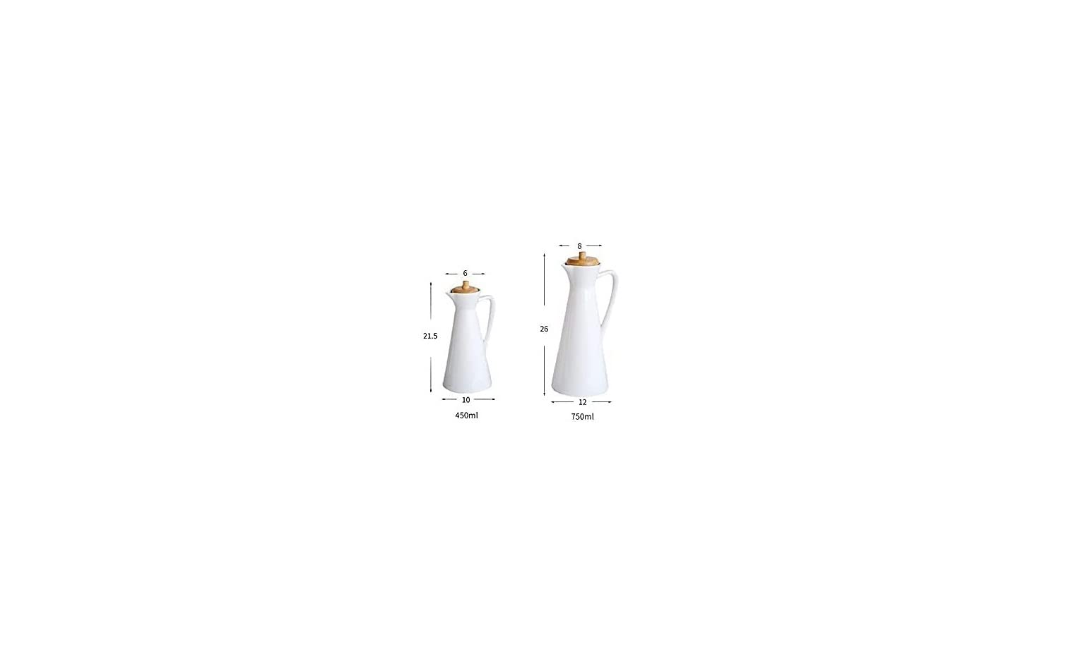Distributore di Olio E Aceto Distributore di Olio E Aceto, Bottiglia per Cucina Articoli Essenziali per La Casa Bottiglie di Olio E Aceto in Ceramica con Coperchio,Large