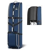 Findway Golf Reisetasche mit Rädern, Wasserdicht 900D Heavy Duty Oxford Gepolstert, Premium mit Abnehmbarem Pad für Schläger für Fluggesellschaft