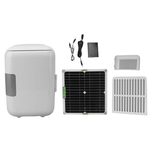 YHAILI Upgrades Refrigerador portátil con energía solar, refrigerador solar compacto, monocristalino, panel solar, refrigerador para camping