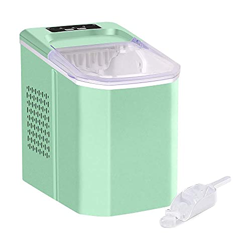 Máquina fabricadora de hielo eléctrica de sobremesa, 12 kg/24 h, para cocina y hogar, forma de bala, fabrica cubos de hielo