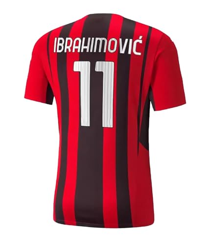 Sports Soccer Football AC Mila Ibrahimovic 11 Home Away Kit Jersey T-Shirt with Shorts (Kid's, Boy'&Men)