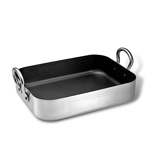 Olla de cerámica for cocinar, cacerolas cobre, sartén rectangular aluminio for parrilla, antiadherente for asar pavos, olla profunda resistente for hornear pescado