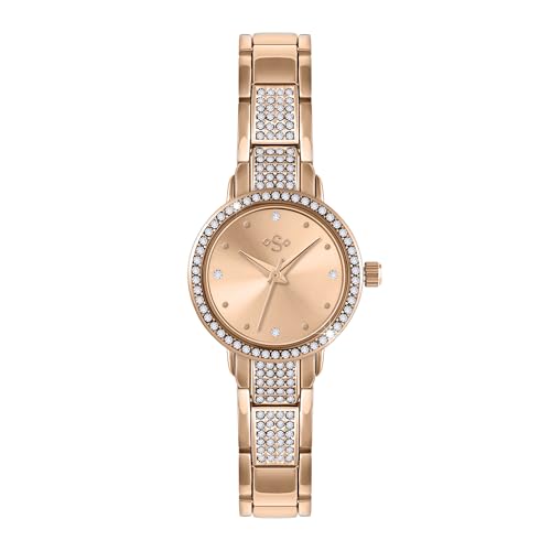Spirit - Reloj de pulsera y caja chapada en oro rosa para mujer