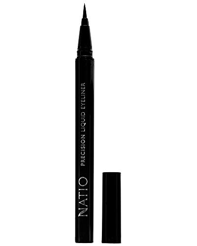 Natio Australia Precision Liquid Eyeliner - Black 0.55g - Flexible Fine-Tip Liquid Eyeliner Pen - Long Wearing, Vegan Friendly & Made in Australia