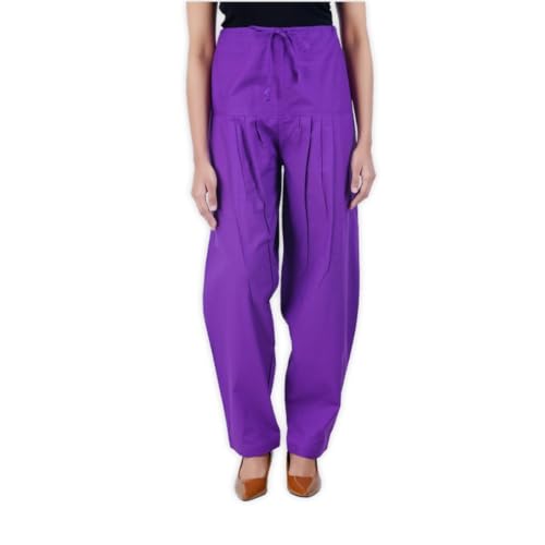 Image of Happy Bunny Salwar Pant - Modern Style Pure Cotton for Women - Ethnic Semi Patiala Trouser - Office,Home - All Day Comfort Wear with Drawstring