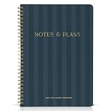 Hermoso planificador diario y cuaderno con horario por hora, bloc de notas estético en espiral para organizar fácilmente tus tareas y citas, elegante libro y suministros escolares u oficina para