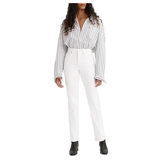 Levi's Damen 724 HIGH Rise Straight Western White Jeans, 33W / 32L