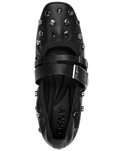 DKNY Women's Davey Studded Ballet Flat with Belt Detail Mule2