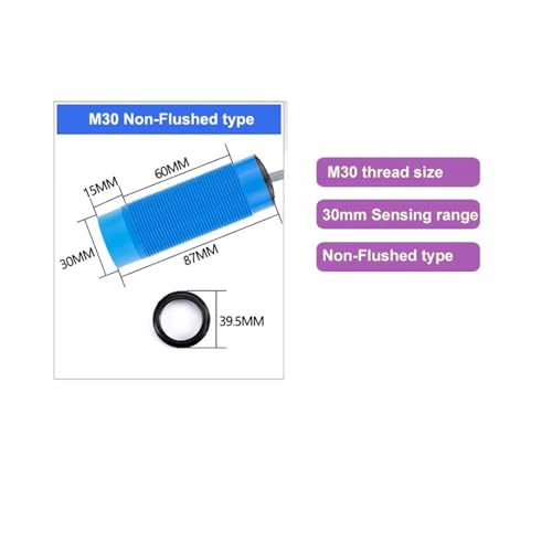 Sensor capacitivo de largo alcance 30mm NPN NO tipo CC para control de nivel M30 3