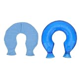 Yosoo Bolsa de água Quente Em Forma de U Garrafa de água Quente de PVC de 1,4L, Almofada de Aquecimento de Pescoço para o Inverno, Relaxamento de Ombro de Mão de Pescoço, Com Capa para (capa azul)