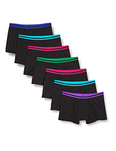 find. Men's Cotton Trunk, Pack of 7, Black (Black Neon Wb), L, Label:L