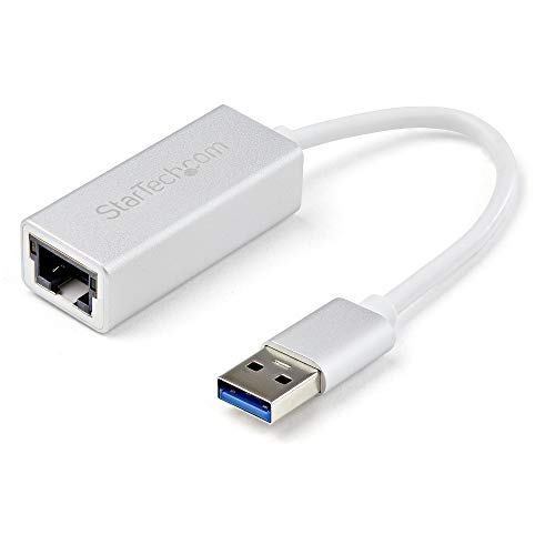Best Cyber Deals 🔥 StarTech.com USB 3.0 to Gigabit Network Adapter - Silver - Sleek Aluminum Design for MacBook, Chromebook or Tablet - Native Driver Support (USB31000SA), Standard