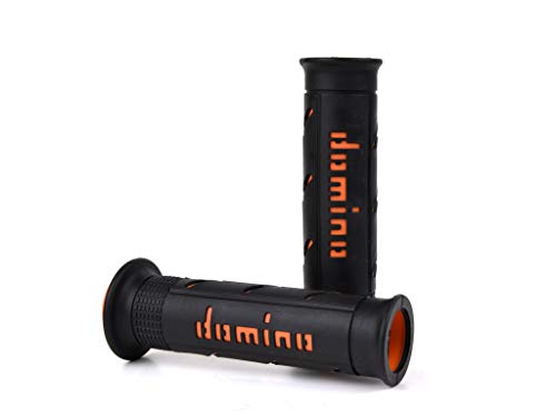 Revêtements moto racing XM2 bicolore noir et orange pour guidon sport