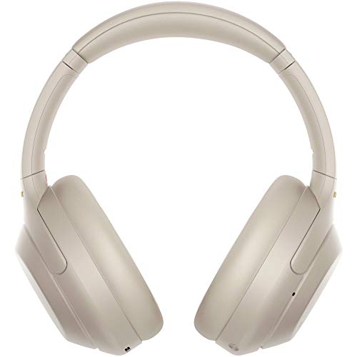 Image of Sony WH1000XM4 /S Premium Noise Cancelling Wireless Over-The-Ear Headphones with Built in Microphone Silver Bundle with Deco Gear Premium Hard Case + Pro Audio Headphone Stand + Microfiber Cloth