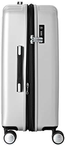 Delsey Paris Titanium Hardside Expandable Luggage With Spinner Wheels, Silver, Checked-Medium 25 Inch #TOP4