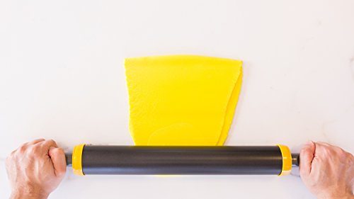 Rolo De Massas Antiaderente Com Reguladores De Altura Anodilar Preto