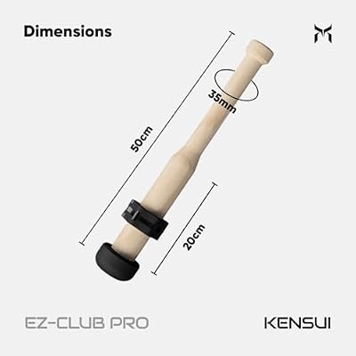 EZ-CLUB V2 PRO: Plate Loaded Adjustable Club For Strength Training, Rehabilitation Shoulder & Forearms Workouts. Holds up to 70lbs