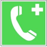 [page_title]-0209. Notruftelefon, E007 - Kunststoff. NACHL.'NOTTELEFON' - 200x200mm