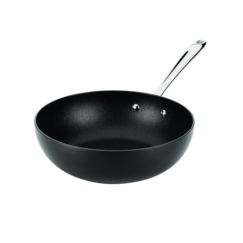 All-Clad Hard Anodized Expert Nonstick 10-Inch Wok Pan Stay-Cool Handle Dishwasher-Friendly Oven-Safe Up to 500F Wok for Stir Fry Induction Ready Compatible with All Cooktops Black