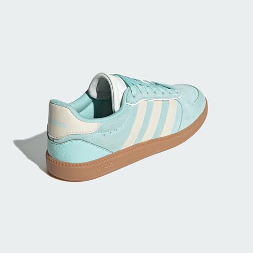 Image of adidas Women's Breaknet Sleek Shoes, Semi Flash Aqua Wonder White Core White, 10