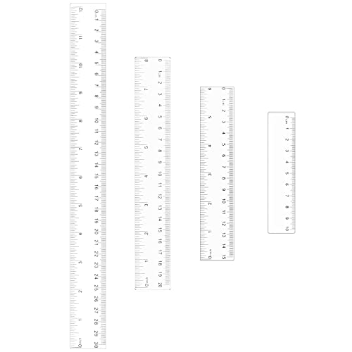 Lot De 10 Règles Transparentes De 30 Cm - Double échelle Cm/pouce, Super Pratiques Pour L'école Ou Le Bureau !