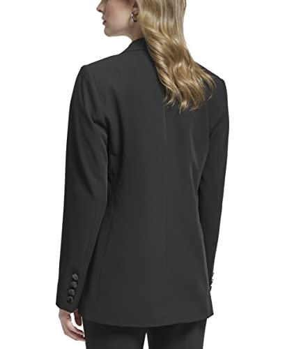 KARL LAGERFELD Women's Fitted Blazer with Script Detail4