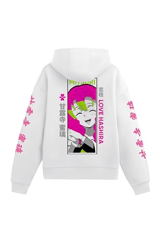 Image of Anime Inspired Design Unisex Pullover Hoodie, Black, Graphic Print Front and Back