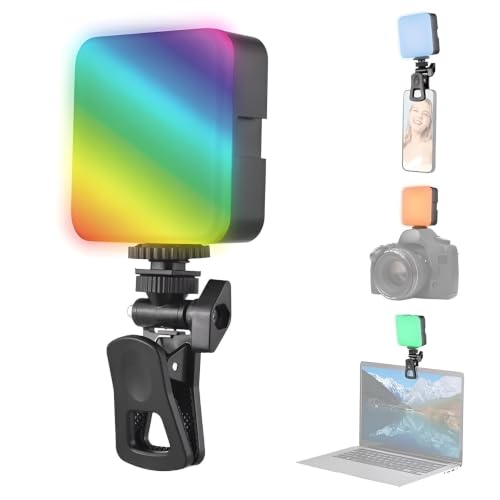 Image of Bumpi Mini LED Pocket RGB Light for DSLR, Smartphone & Tablet Rechargeable Type-C Charging, 3200K-6500K Range, with Screen Clip, Selfie & Video Use