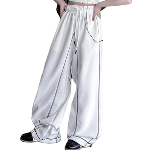Girl's Baggy Sweatpants Letter Print Elastic Waist Wide Leg Pants Trendy Casual Active Joggers Track Pants