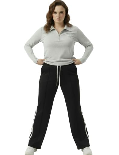 Image of Women's Top & Jogger Set | Stylish Co-Ord Set for Women |Top & High Waist Jogger Pants Set for Ladies | Stretchable Cotton Gym Wear, Activewear & Loungewear Tracksuit|women top jogger set