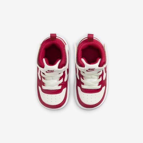 Nike Court Borough Mid 2 Baby/Toddler Shoes (CD7784-124, Sail/White/Gym Red) Size 104