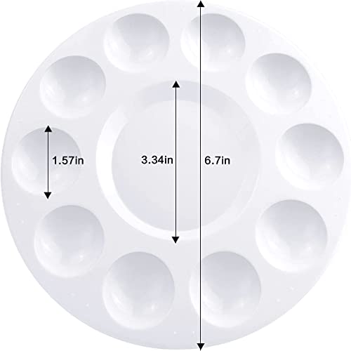 Image of 21pcs Paint Tray Palettes, Plastic White Palettes for Kids & Students,Paint Tray for Art Class,Craft DIY or Have a Birthday Painting Party