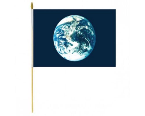 Lotto Di 6 Bandiere A Bastoncino Planet Earth - 12x18 Pollici, Multicolore, 100% Poliestere, Trade Winds