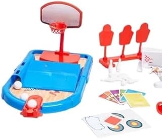 مجموعة ألعاب طاولة 4 في 1 من Next Store، تتضمن كرة السلة، البولينج، كرة القدم، والتصويب، لعبة تحدي ومهارة تفاعلية للأطفال من عمر 3 سنوات، هدية ممتعة للأولاد والبنات
