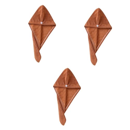 Amosfun 3 Pçs Turbante De Cabelo Envoltório Toalha De Microfibra Para Cabeça De Cabelo Toalha De Ban