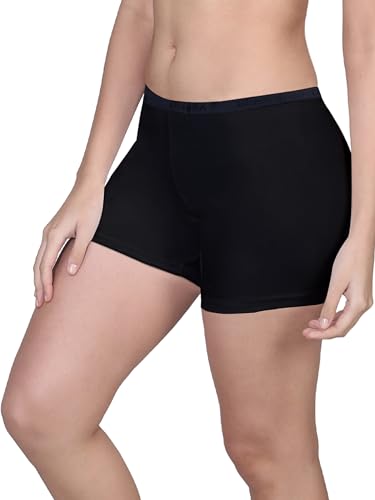 Image of DChica Essentials Women Boyshorts Panties, Bloomers for Women's with Good Hip Coverage & Inner Elastic, Seamless, High Rise Underwear Shorts - (Pack of 1 & 2) Solid Colors