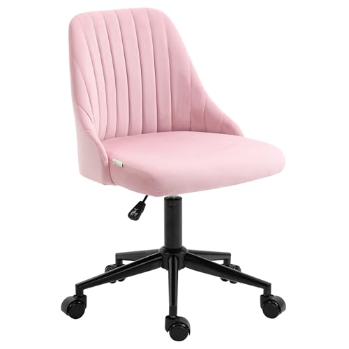 Pink Velvet Office Chair