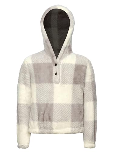 Kaerm Girls Boys Fuzzy Sherpa Hoodie Pullover Fleece Hooded Sweatshirt Warm Jacket Top for Kids3