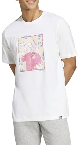 adidas Herren Doodle Graphic Tee, White, S – Ansicht 3