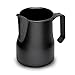 Lambda Coffee - bricco per latte inox professionale nero 350ml - bricco per schiuma di latte in acciaio inox per schiumare il latte, laté Art caraffa per latte e latte - per schiuma di latte