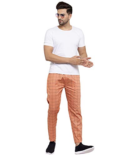 Image of JAINISH Men Checked Tapered Fit Track Pants