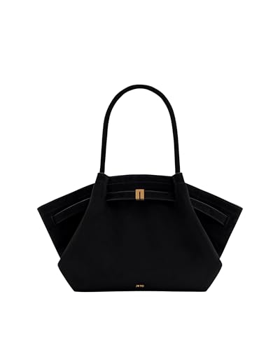 JW PEI Bolsa feminina Hana média de camurça sintética, Preto, Medium