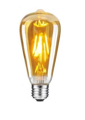 Image of Edison lamp Rope Hanging /Pendant Vintage Industrial loft, E27 Holder, Decorative, Beige Color. 1 Meter ((Pack of 2 with Bulb))