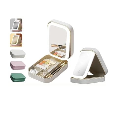Bolsa de Maquillaje con Espejo LED y Luz Ajustable miniatura 1