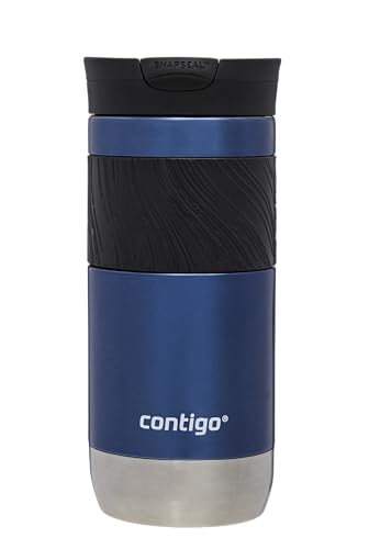 Contigo Byron 2.0 Mug isotherme, en inox avec fermeture Snapseal, mug à café à emporter, 100% étanche, couvercle compatible lave-vaisselle, sans BPA, conserve au chaud jusqu’à 7 heures, 470 ml