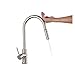 Szczotkowane Złote Baterie Kuchenne Smart Dotykowy Wrażliwy Bateria Bateria Tap Dotknij Dual Outlet Water Trans Rubinetto Qf shop (Color : Brushed Nickel)