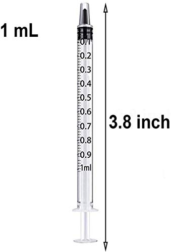 100pcs 1ml 1cc syringe no needle plastic syringe for pets oral refilling oil or glue applicator measuring or transfering tiny amount of liquids without cap